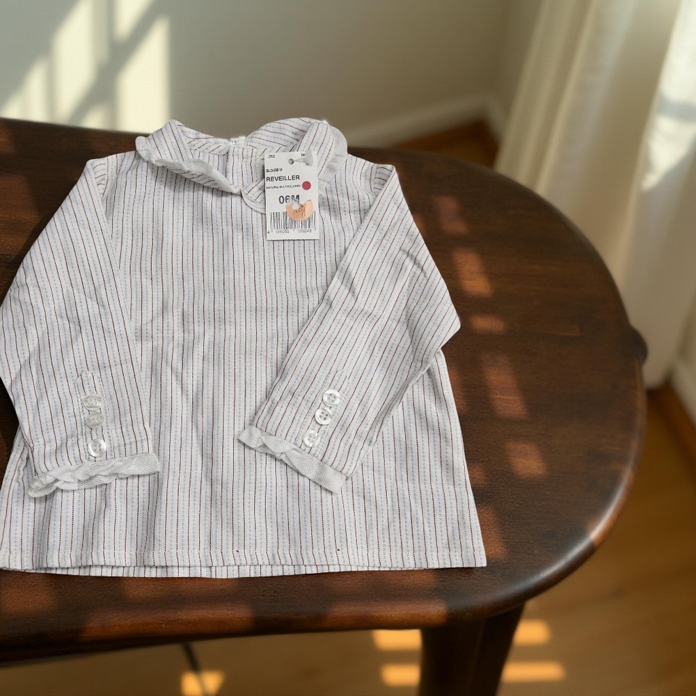 New Jacadi Kids Shirt with Cute Collar size 6 months